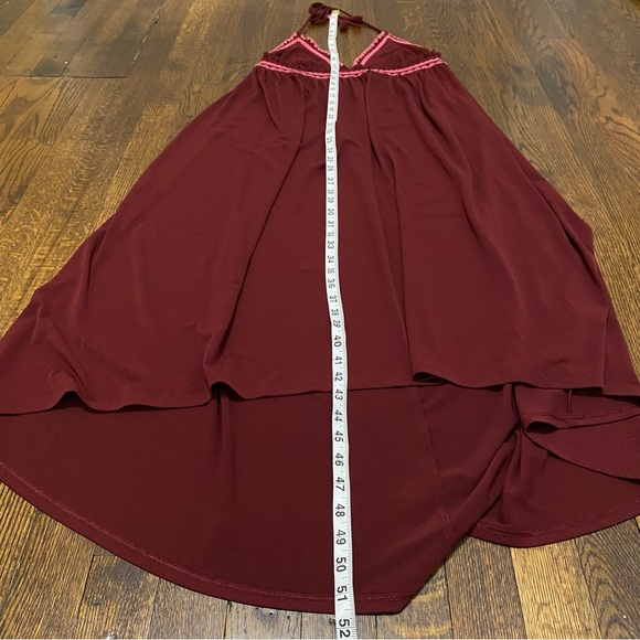 NWOT Express high low boho embroidered halter maxi dress - Picture 7 of 14